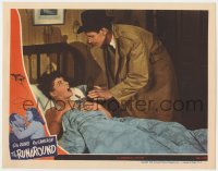 2m752 RUNAROUND LC 1946 detective Rod Cameron wakes Ella Raines & she screams in terror!