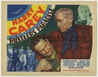 2m185 RUSTLER'S PARADISE TC 1935 great close image of cowboy hero Harry Carey beating up bad guy!