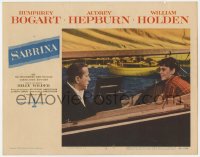 2m753 SABRINA LC #2 1954 close up of Audrey Hepburn on boat with Humphrey Bogart, Billy Wilder!