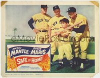 2m757 SAFE AT HOME LC 1962 Bryan Russell & Frawley with NY Yankees Mickey Mantle & Roger Maris!