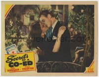 2m775 SECRETS OF A CO-ED LC 1942 best close up of Tina Thayer kissing Rick Vallin!