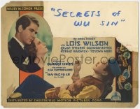 2m191 SECRETS OF WU SIN TC 1932 Lois Wilson, Grant Withers, illegal alien smuggling in Chinatown!