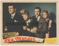 2m804 SKY MURDER LC 1940 Walter Pidgeon as Nick Carter protecting Joyce Compton & Kaaren Verne!