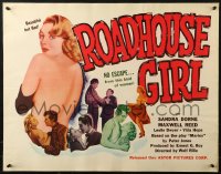 2p763 ROADHOUSE GIRL 1/2sh 1955 great sexy image of near-naked beautiful but bad Sandra Dorne!