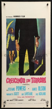 2p257 CRESCENDO Italian locandina 1970 Hammer, night loving ended & the killing began, Nistri art!