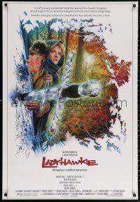 2r518 LADYHAWKE 1sh 1985 art of Michelle Pfeiffer & young Matthew Broderick by Drew Struzan!