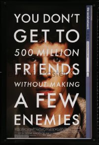 2r806 SOCIAL NETWORK DS 1sh 2010 David Fincher, Jesse Eisenberg in Facebook bio!