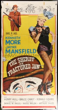 2z0471 SHERIFF OF FRACTURED JAW 3sh 1959 sexy burlesque Jayne Mansfield, sheriff Kenneth More!