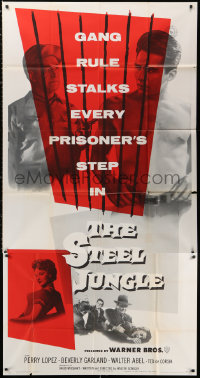 2z0477 STEEL JUNGLE 3sh 1956 violence-makers, vengeance-takers & killer-crews behind bars!