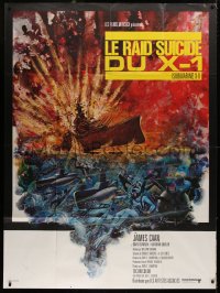 2z1160 SUBMARINE X-1 French 1p 1968 cool WWII naval scuba divers & warfare art by Jack Thurston!