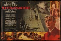 2z0735 MATHIAS SANDORF French 31x46 1963 Jean Mascii art of Louis Jourdan & co-stars, rare!