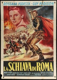 2z0680 SLAVE OF ROME Italian 1p 1961 Guy Madison, Podesta, cool sword & sandal gladiator art!