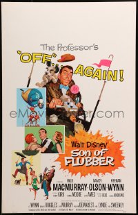 2z0239 SON OF FLUBBER WC 1963 Walt Disney, art of absent-minded professor Fred MacMurray!