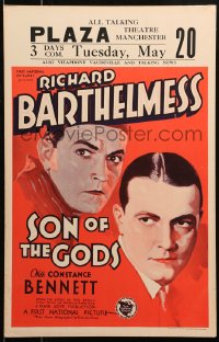 2z0240 SON OF THE GODS WC 1930 art of Chinese-American Richard Barthelmess, Technicolor, ultra rare!