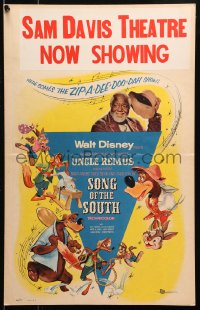 2z0241 SONG OF THE SOUTH WC R1956 Walt Disney, Uncle Remus, cartoon Br'er Rabbit & Br'er Bear!