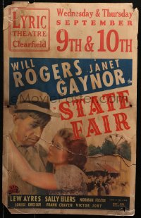 2z0244 STATE FAIR WC R1936 different image of Will Rogers & pretty Janet Gaynor!