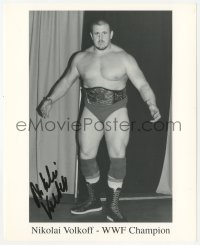 3f0694 NIKOLAI VOLKOFF signed 8x10 publicity still 2000s former professional wrestler & WWF champ!