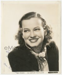 3f0697 OSA MASSEN signed 8x10 still 1930s smiling portrait of the pretty Fox actress by Gene Kornman!