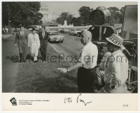 3f0698 OTTO PREMINGER signed 8x10 still 1962 candid of director filming on Advise and Consent set!