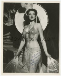 3f0699 OUIDA signed 8x10 still 1950s the sexy scantily clad burlesque performer by John E. Reed!