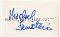 3f0851 MICHAEL FEINSTEIN signed 3x5 index card 1990s it can be framed with the included REPRO!