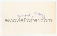 3f0852 MICHAEL J. POLLARD signed 3x5 index card 1960s framed it with included Bonnie & Clyde still!