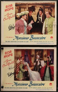 3f0122 MONSIEUR BEAUCAIRE 2 signed LCs 1946 BOTH by BOTH Bob Hope AND Patric Knowles