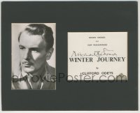 3f0365 MICHAEL REDGRAVE signed 4x5 paper in 8x10 display 1952 ready to frame & hang on your wall!