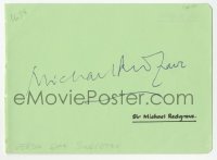 3f0307 MICHAEL REDGRAVE/GAY SINGLETON signed 4x5 cut album page 1960s it can be framed with a repro!