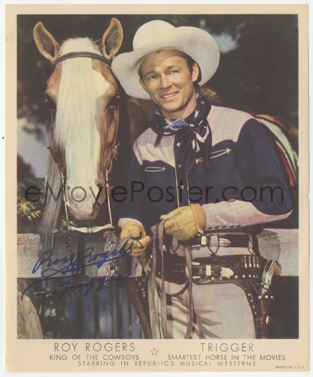 eMoviePoster.com: 3f0350 ROY ROGERS signed 8x10 picture frame photo ...