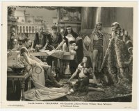 3r0160 CLEOPATRA 8x10.25 still 1934 Cecil B. DeMille, William as Caesar smiles at Claudette Colbert!