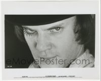 3r0162 CLOCKWORK ORANGE 8.25x10 still 1972 Kubrick classic, best super close up of Malcolm McDowell!