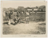 3r0164 COLLEGE 8x10.25 still 1927 baseball player Buster Keaton holding five bats at home plate!