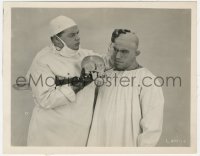 3r0169 CRAZY TO MARRY 8x10 key book still 1921 Fatty Arbuckle compares Bull Montana's head to a skull