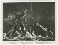 3r0170 CREATURE WALKS AMONG US 8x10.25 still 1956 great c/u of the monster on boat attacking men!