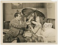 3r0173 CROWD 8x10.25 still 1928 Eleanor Boardman & James Murray opening an umbrella indoors!