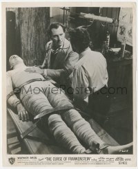 3r0175 CURSE OF FRANKENSTEIN 8.25x10 still 1957 Peter Cushing with monster Christopher Lee in lab!