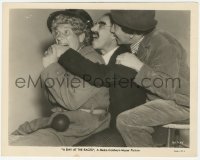 3r0180 DAY AT THE RACES 8x10.25 still 1937 great wacky image of Harpo & Chico biting Groucho Marx!