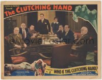 3r1065 CLUTCHING HAND chapter 1 LC 1936 Who is the Clutching Hand, people in conference room, color!