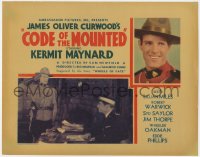 3r0712 CODE OF THE MOUNTED TC 1935 Kermit Maynard as a Royal Canadian Mountie, ultra rare!