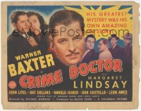 3r0716 CRIME DOCTOR TC 1943 detective Warner Baxter has amnesia and doesn't know who he is!