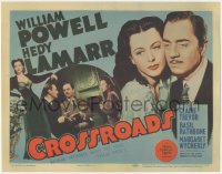 3r0718 CROSSROADS TC 1942 great close up of William Powell & sexy Hedy Lamarr, Basil Rathbone