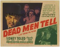 3r0721 DEAD MEN TELL TC 1941 Sidney Toler as Charlie Chan aboard a treasure ship w/a pirate's ghost!