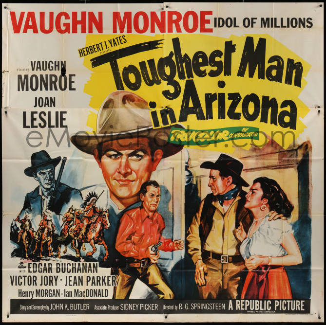 eMoviePoster.com: 3w0212 TOUGHEST MAN IN ARIZONA 6sh 1952 art of cowboy ...