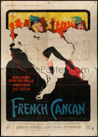 4d0161 FRENCH CANCAN French 4p 1955 Jean Renoir, best art of Moulin Rouge showgirls by Rene Gruau!