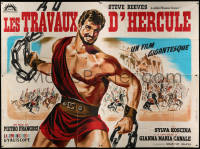 4d0162 HERCULES French 4p 1959 Allard art of the world's mightiest man Steve Reeves, ultra rare!