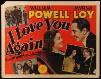 4d0119 I LOVE YOU AGAIN 1/2sh 1944 montage of images of William Powell & Myrna Loy, ultra rare!