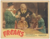 4d0351 FREAKS LC R1949 Tod Browning classic, Wallace Ford entertaining Schlitze & pinheads, rare!