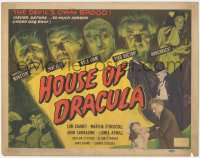 4d0332 HOUSE OF DRACULA TC R1950 wonderful images of all the best most classic monsters, very rare!