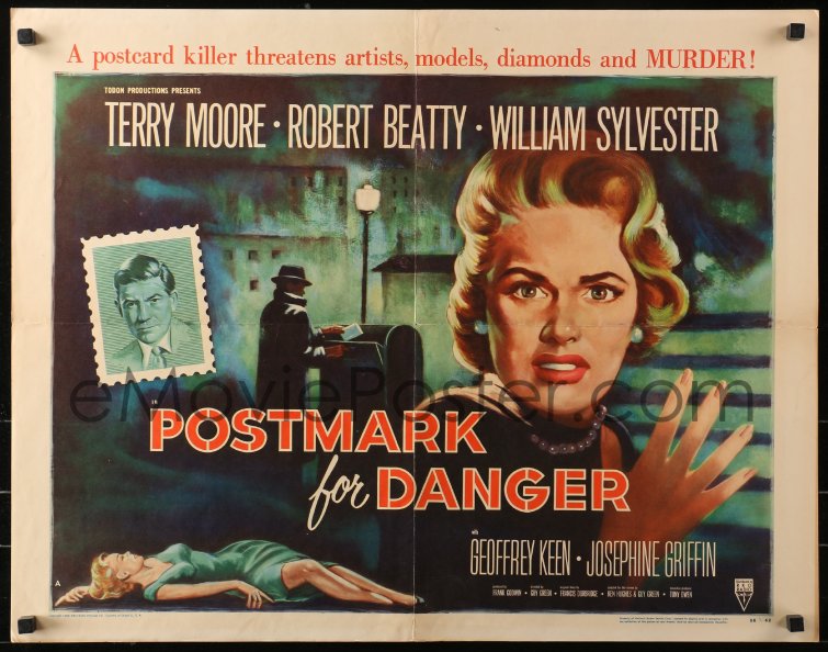 eMoviePoster.com: 4f0442 POSTMARK FOR DANGER style A 1/2sh 1956 Terry ...